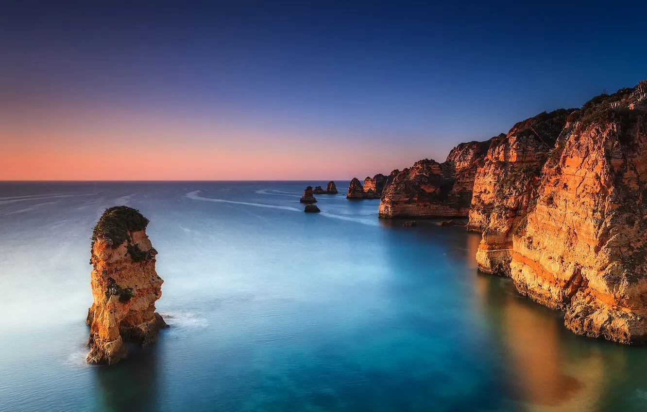 Photo wallpaper sea, rocks, shore