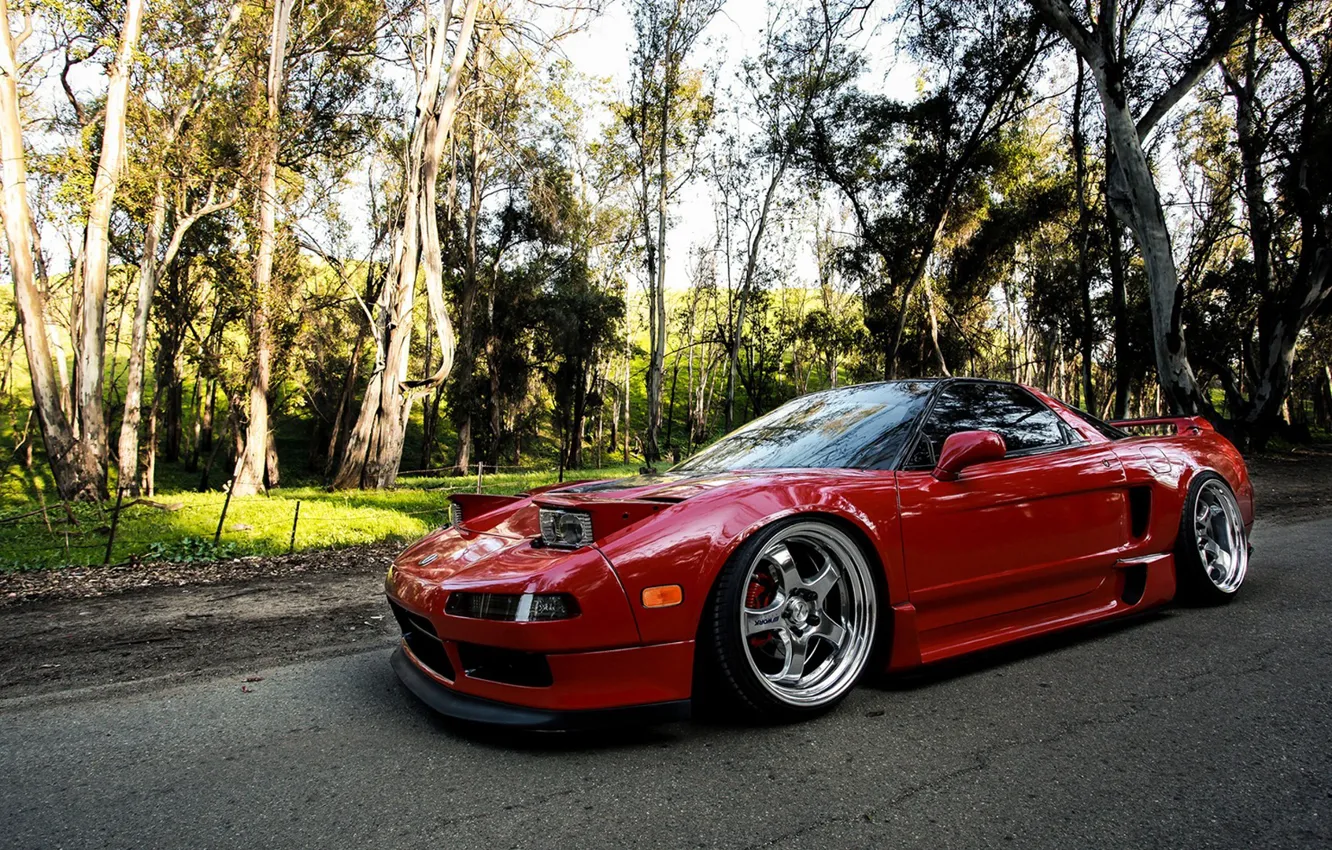 Photo wallpaper car, machine, tuning, desktop, red, car, red, jdm