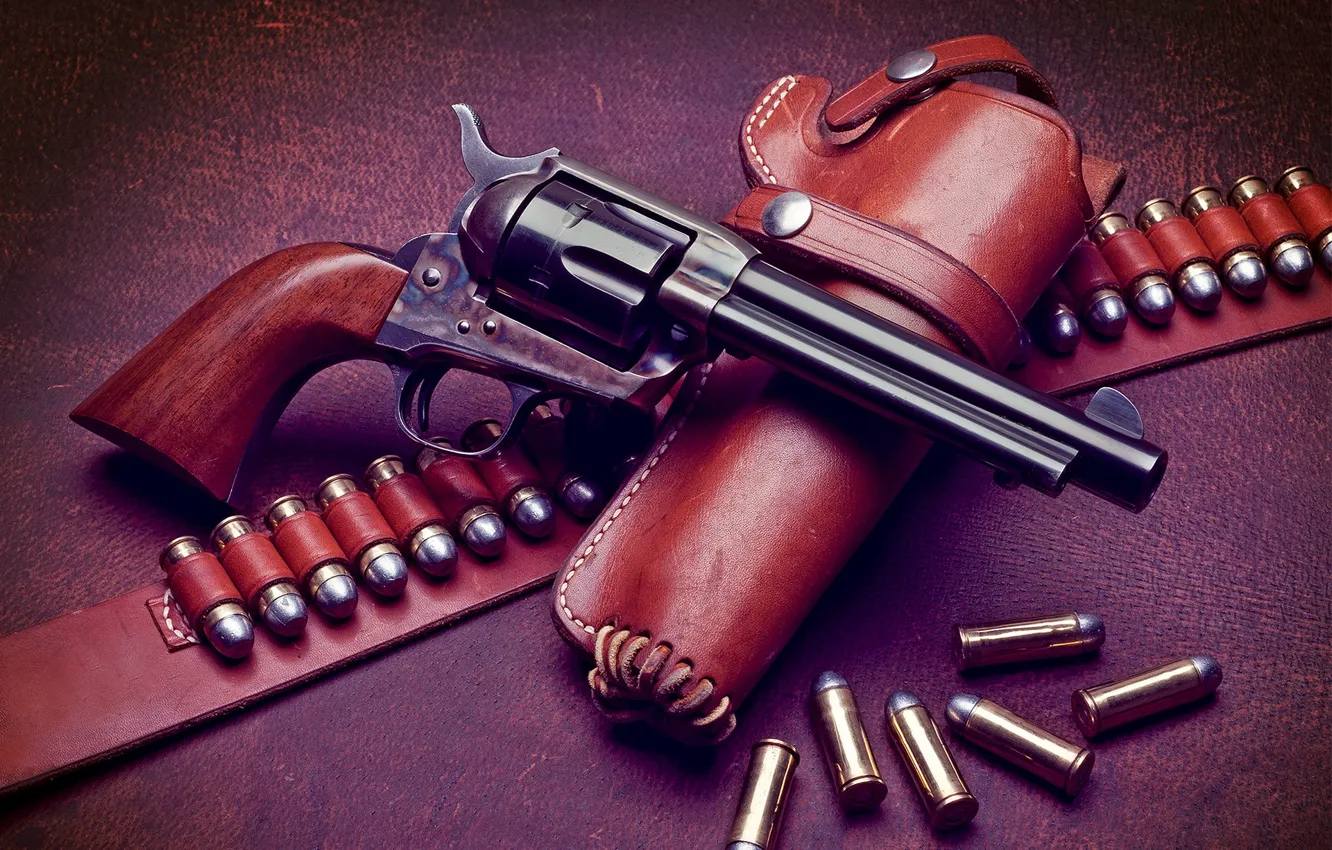Photo wallpaper weapons, cartridges, Colt