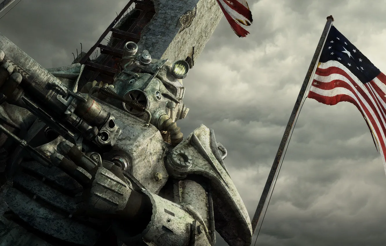 Photo wallpaper flag, Fallout, Bethesda