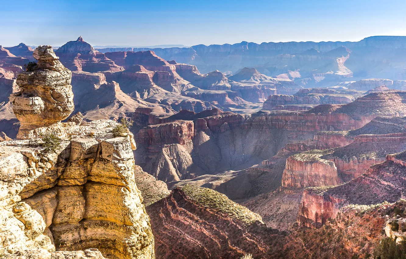 Photo wallpaper Nature, Mountains, Panorama, Canyon, USA, Landscape, Parks, Grand Canyon Park