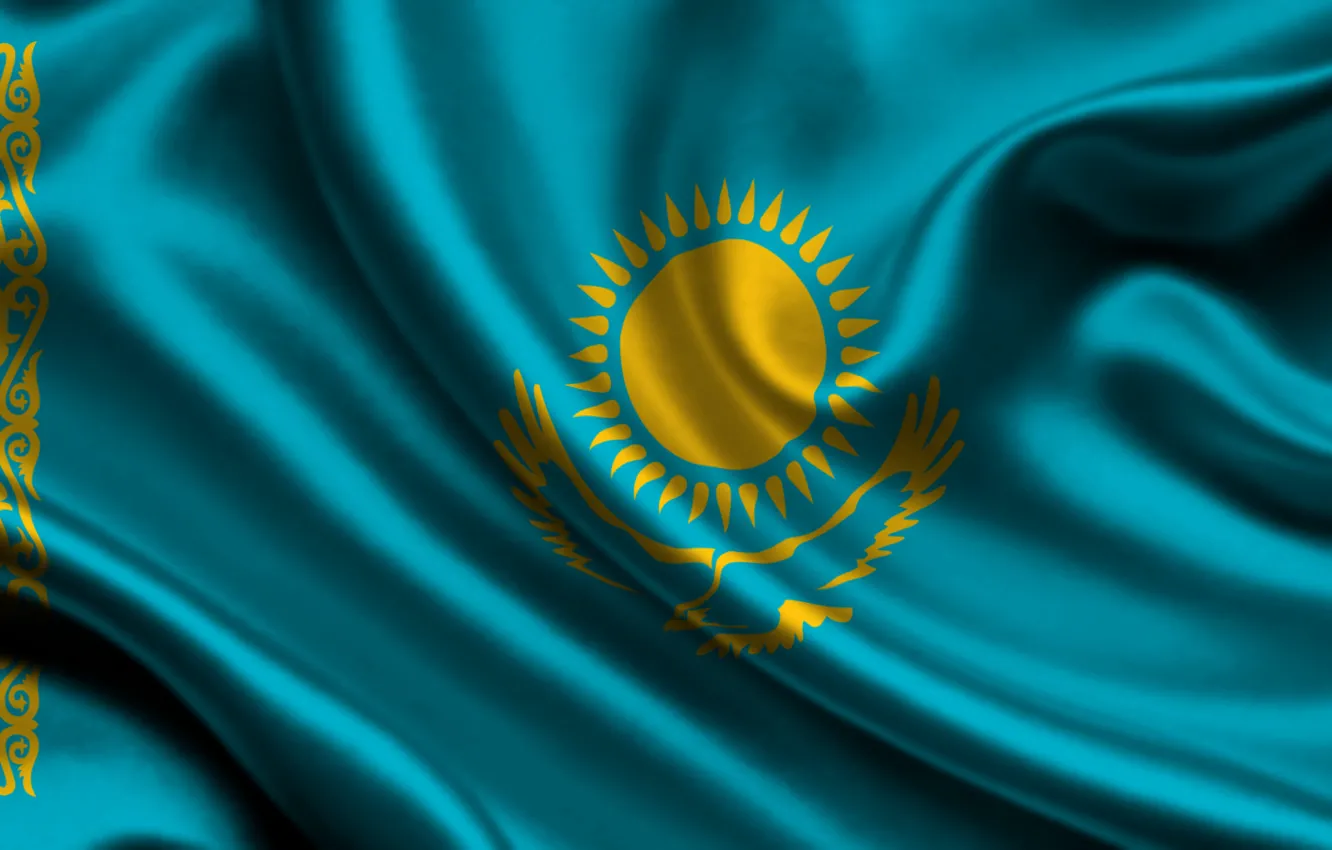 Photo wallpaper flag, Kazakhstan, kazakhstan