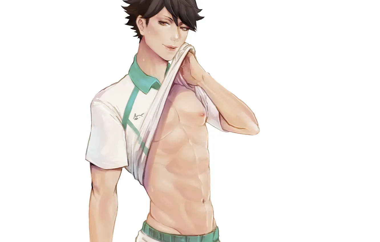 Photo wallpaper art, guy, volleyball