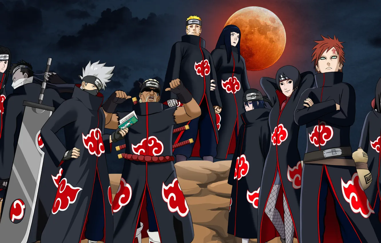 Photo wallpaper Naruto, anime, ninja, Akatsuki, manga, shinobi, Naruto Shippuden, jinchuuriki