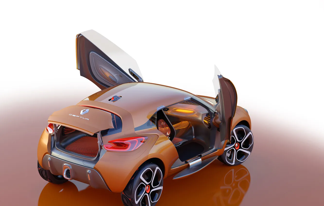 Photo wallpaper car, machine, auto, Concept, lights, the door, the trunk, Reno