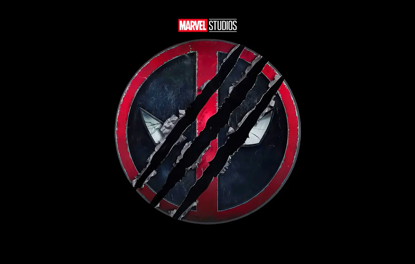 Photo wallpaper art, black background, poster, Marvel, comic, Deadpool & Wolverine, Deadpool and Wolverine