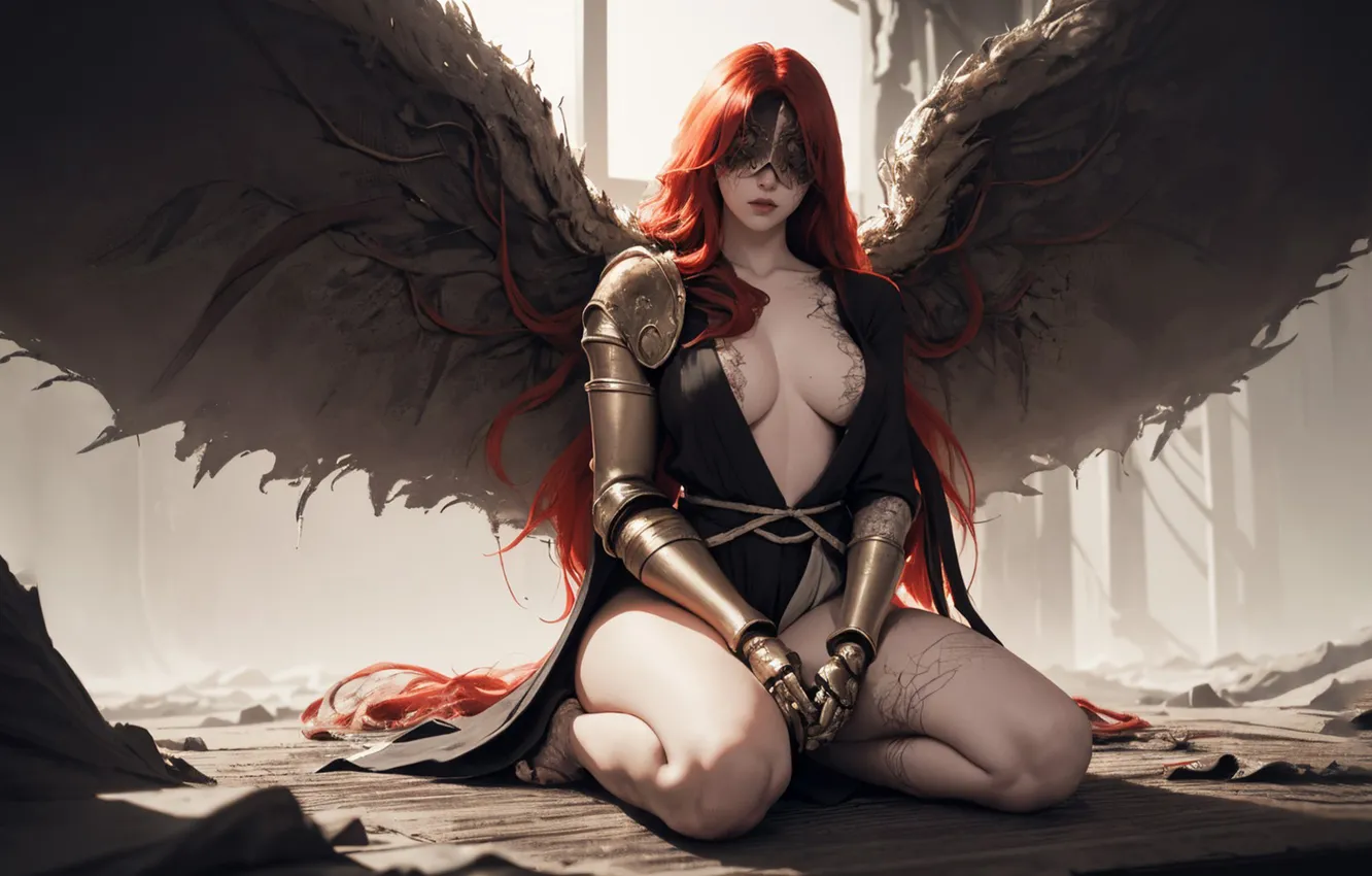 Photo wallpaper girl, wings, angel, Elden Ring