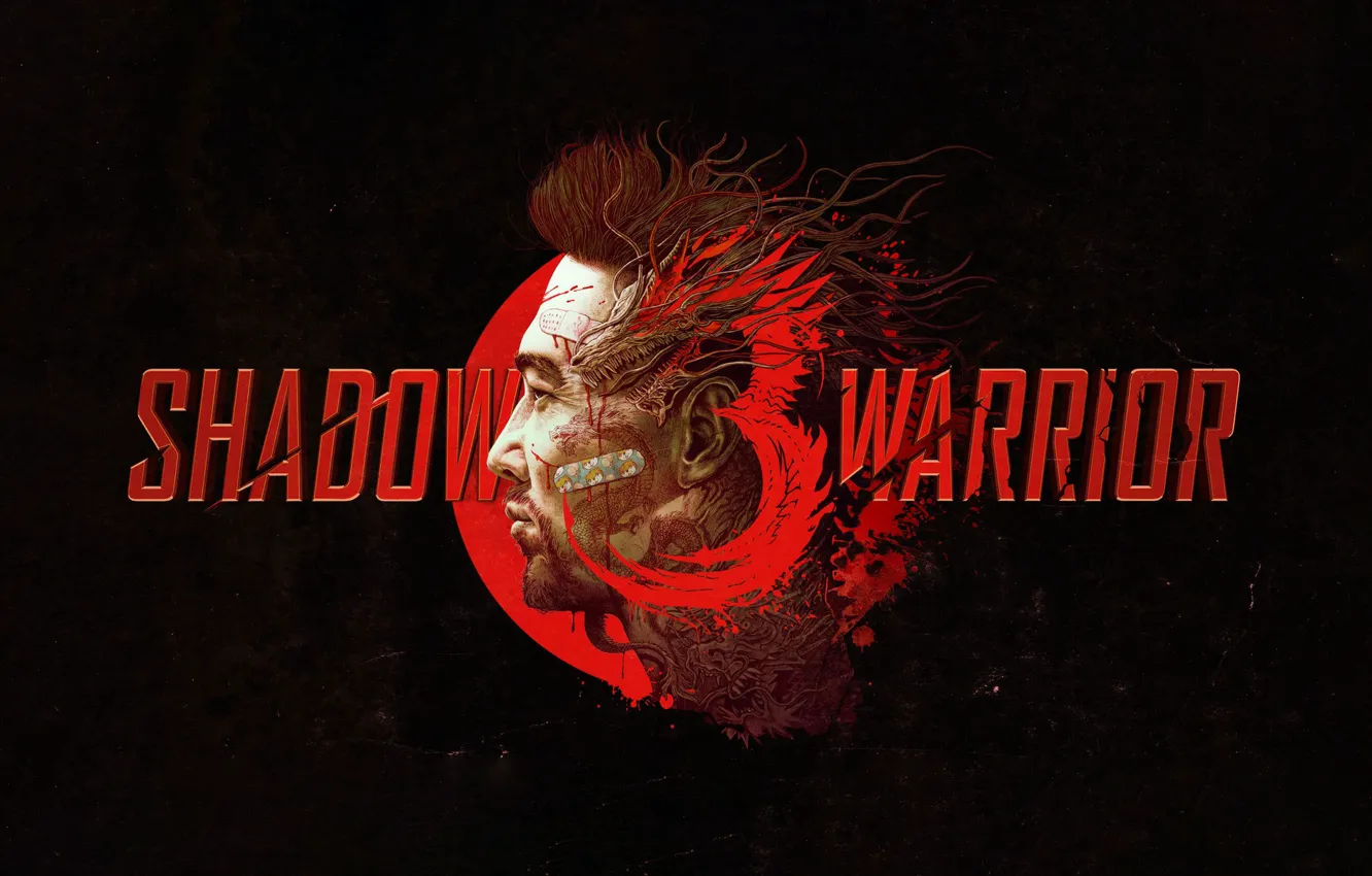 Photo wallpaper letters, the game, game, poster, Asian, Shadow Warrior 3, male profile