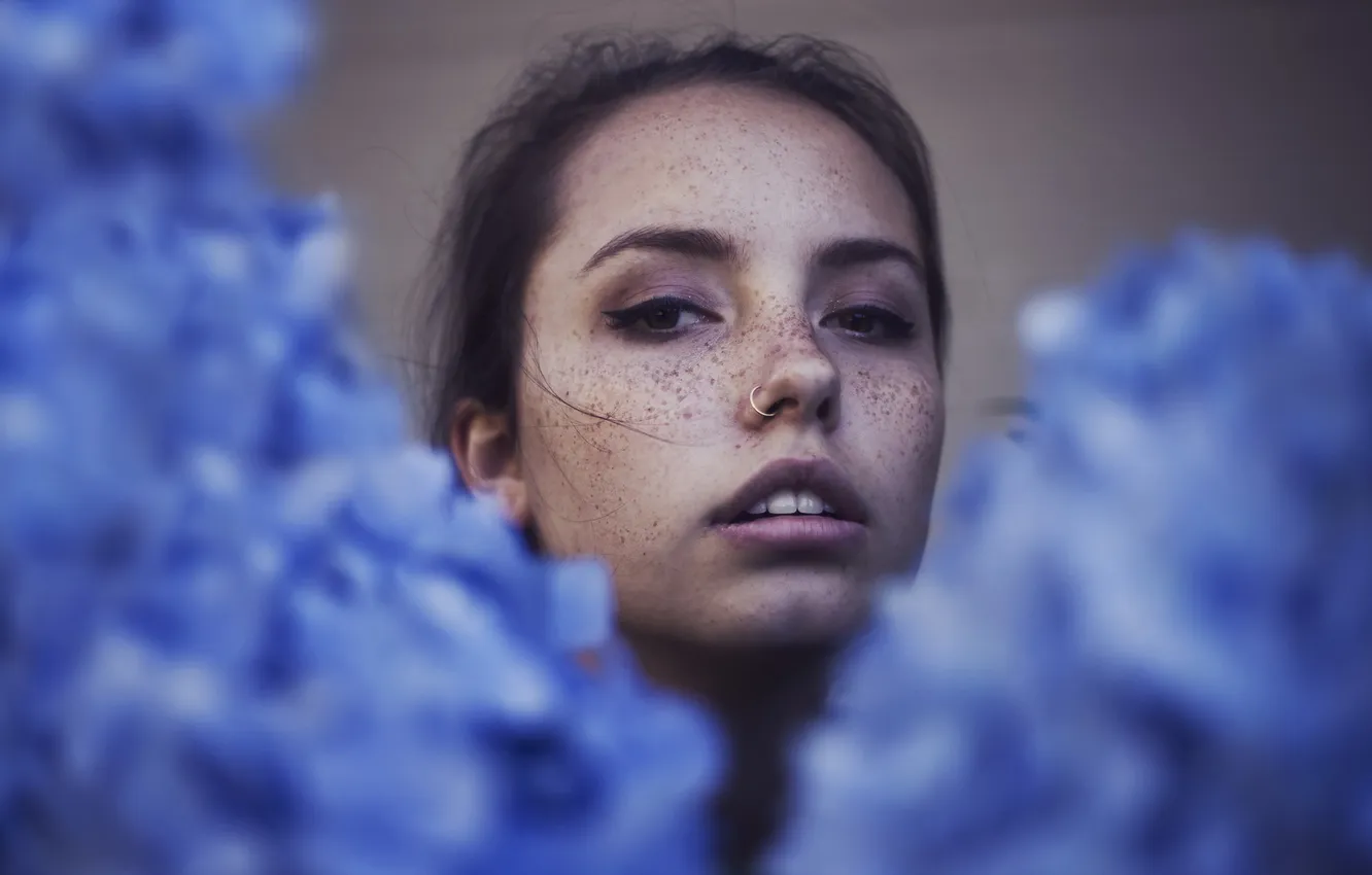 Photo wallpaper look, girl, portrait