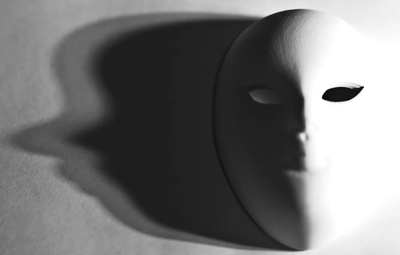 Photo wallpaper light, shadow, mask