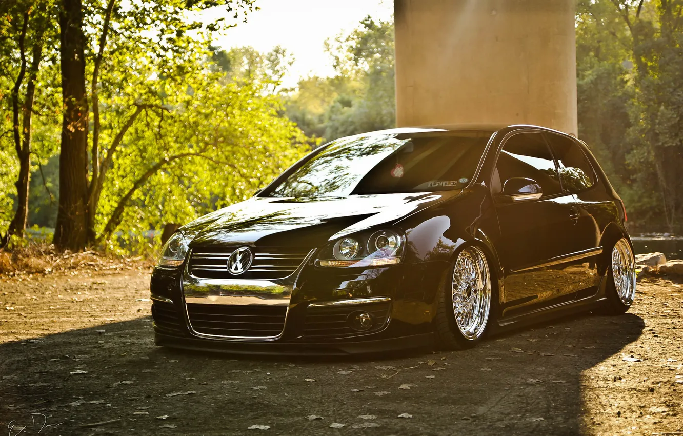 Photo wallpaper tuning, Volkswagen, Golf, landing, golf, the front, GTI, Volkswagen