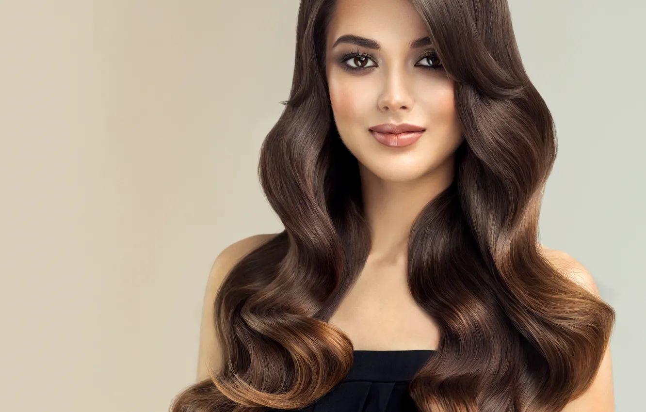 Photo wallpaper look, girl, makeup, brown eyes, Sofia Zhuravets'