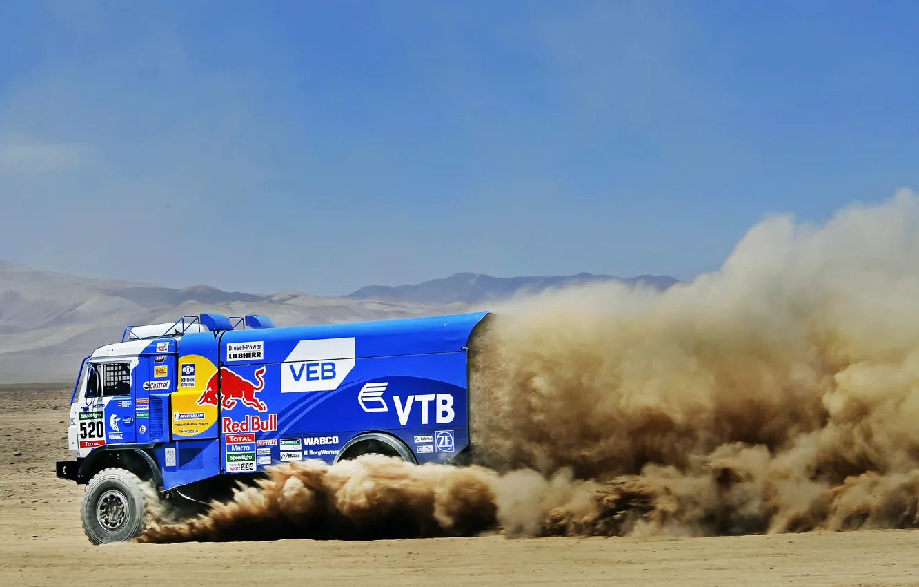 Photo wallpaper Nature, Dust, Sport, Speed, Truck, Race, Master, Beauty