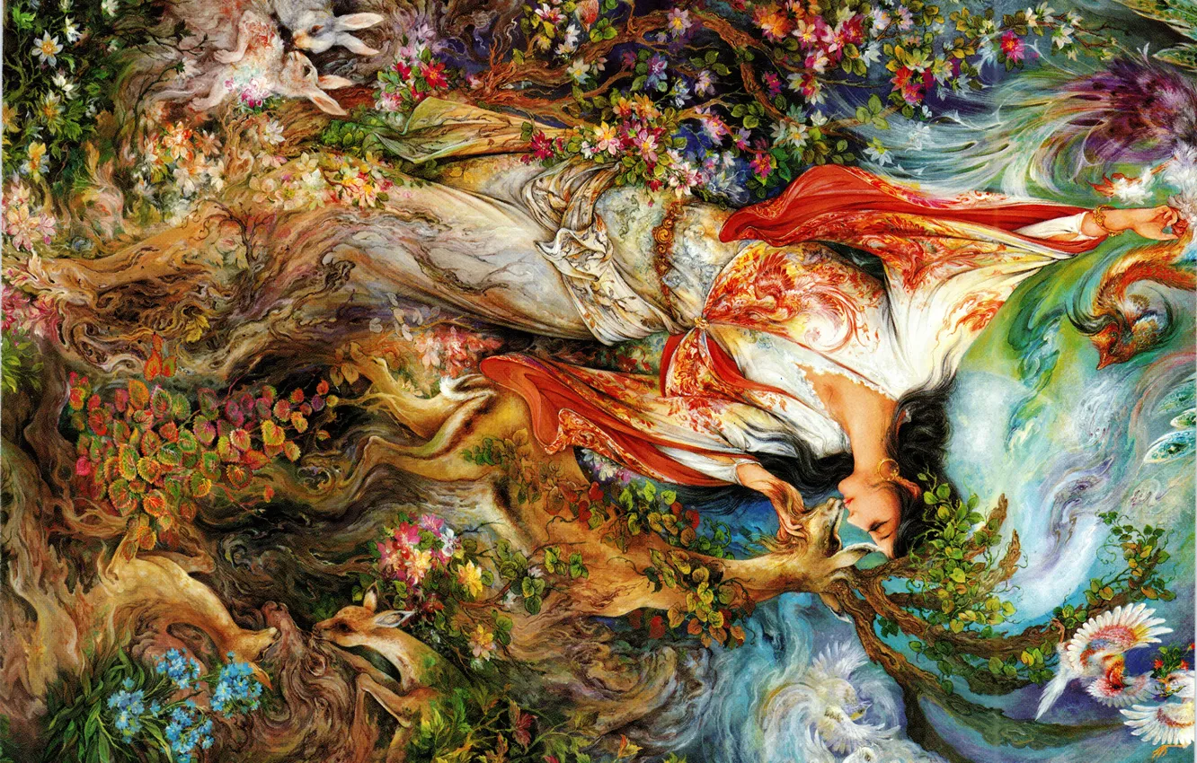 Photo wallpaper photo, picture, miniator, Persian Art, Farshchian, IRANIAN Painter, color picture