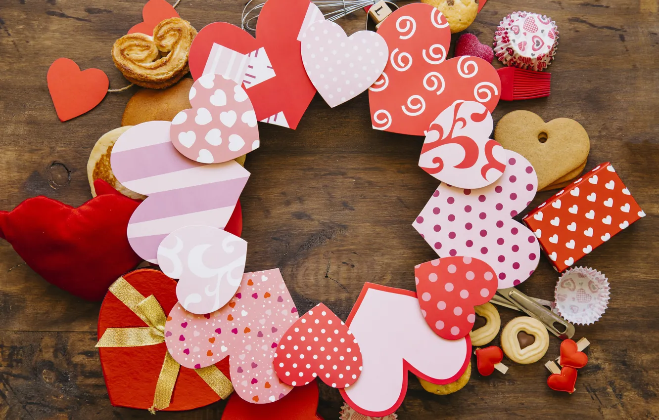 Photo wallpaper love, holiday, heart, hearts, Valentine's day, Valentine's day