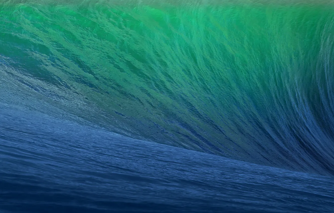 Photo wallpaper sea, blue, green, Apple, wave, CA, Mac, California