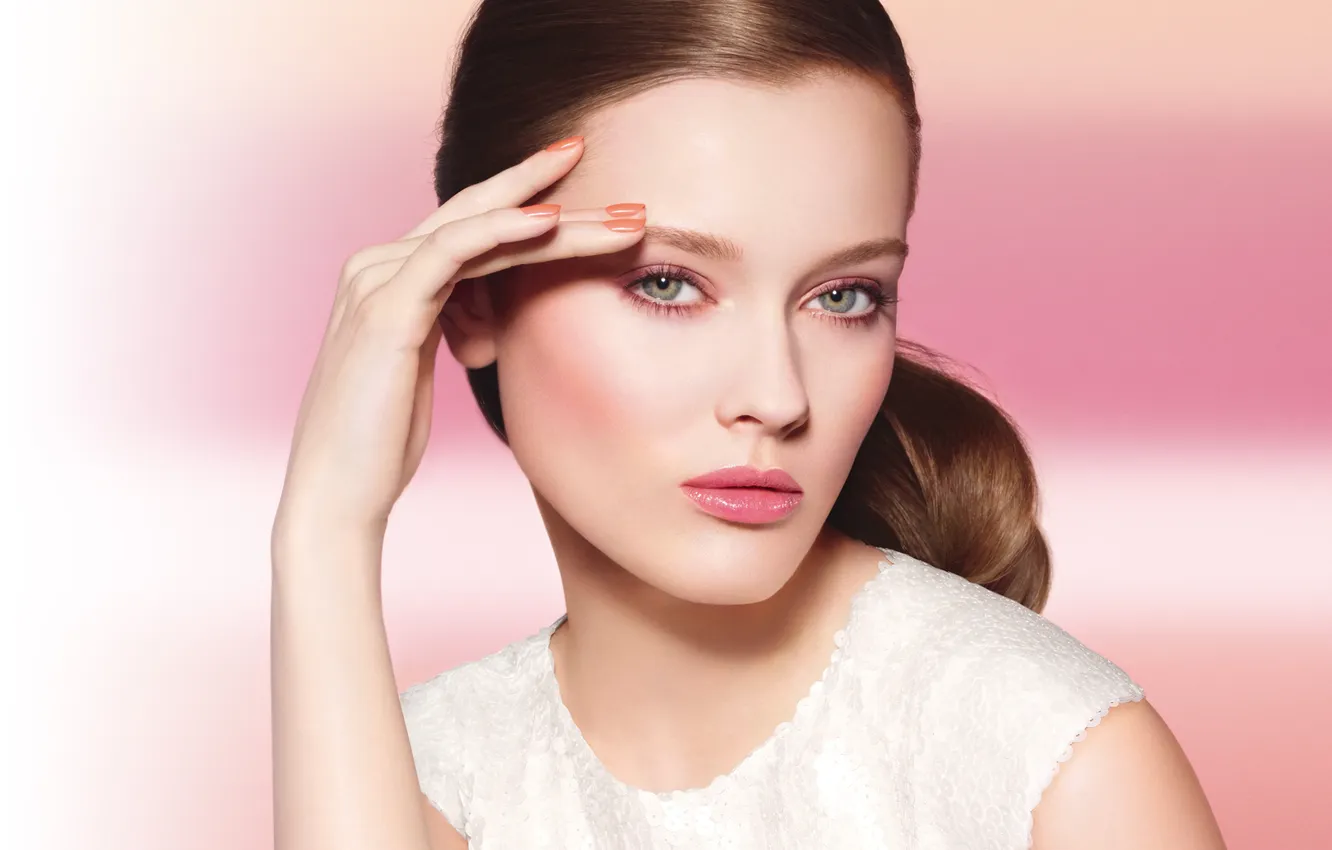 Photo wallpaper look, face, hair, brunette