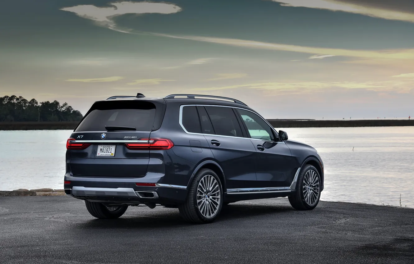 Photo wallpaper shore, BMW, 2018, crossover, SUV, 2019, BMW X7, X7