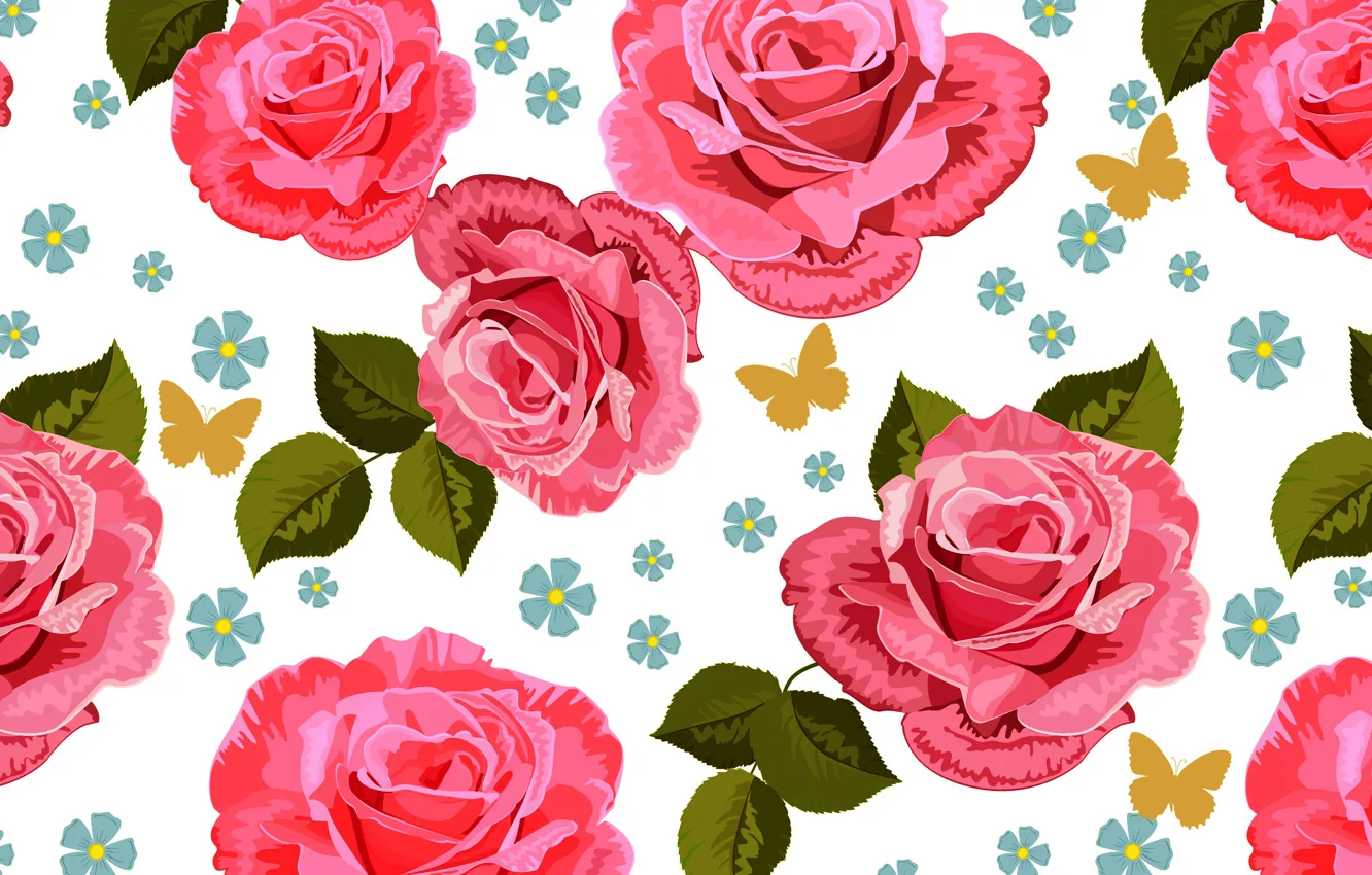 Photo wallpaper flower, leaves, flowers, background, widescreen, Wallpaper, rose, texture