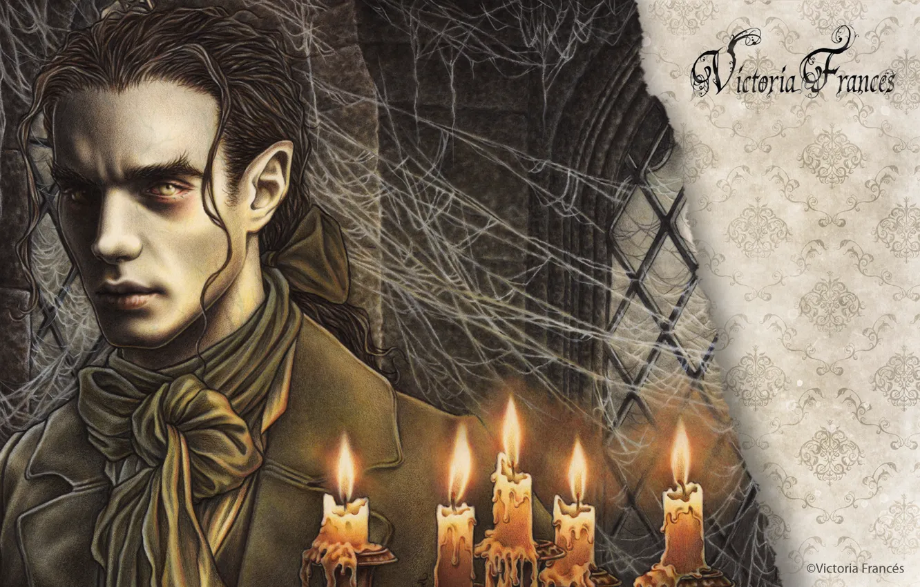 Photo wallpaper Gothic, figure, vampire, male, Victoria Frances