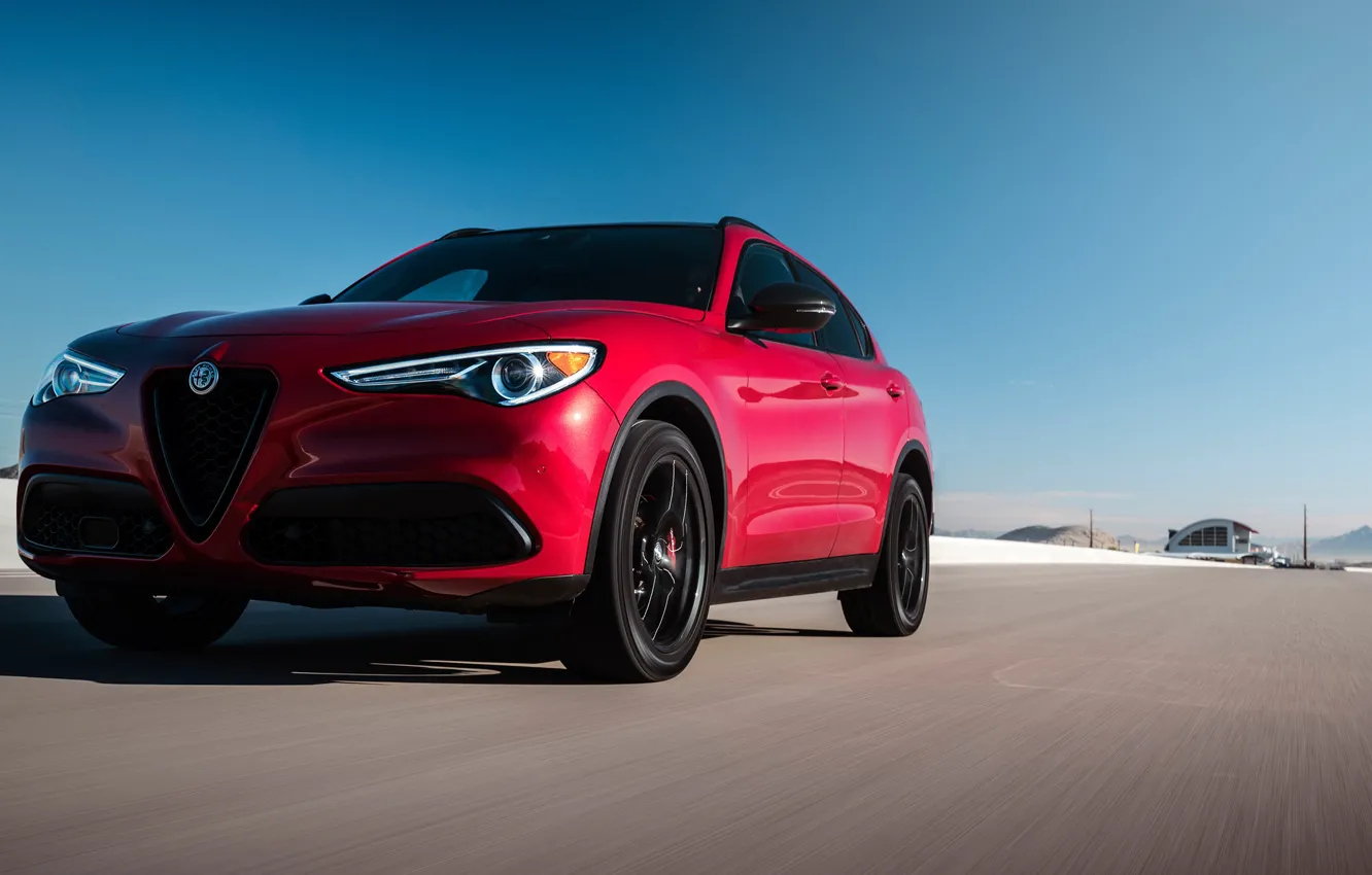 Photo wallpaper Alfa Romeo, 2018, crossover, Stelvio, Black Edition
