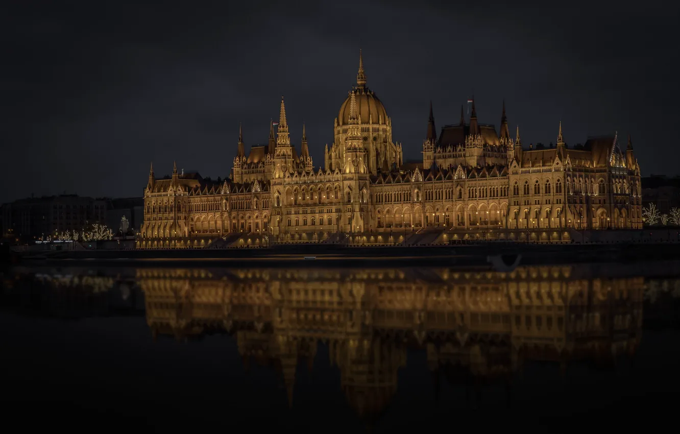 Photo wallpaper river, Parliament, Hungary, Budapest, The Danube