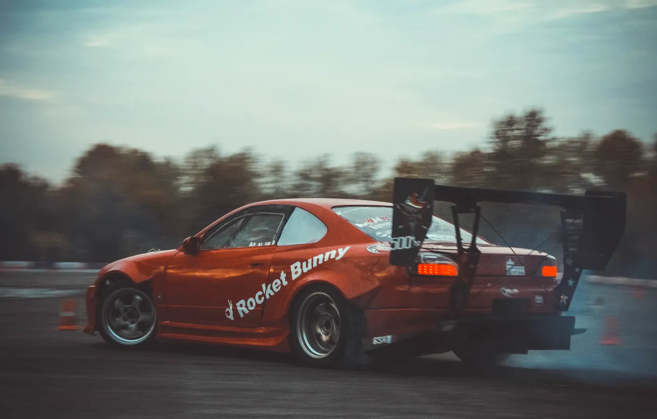 Photo wallpaper nissan, drift, silvia, s15, rocketbunny