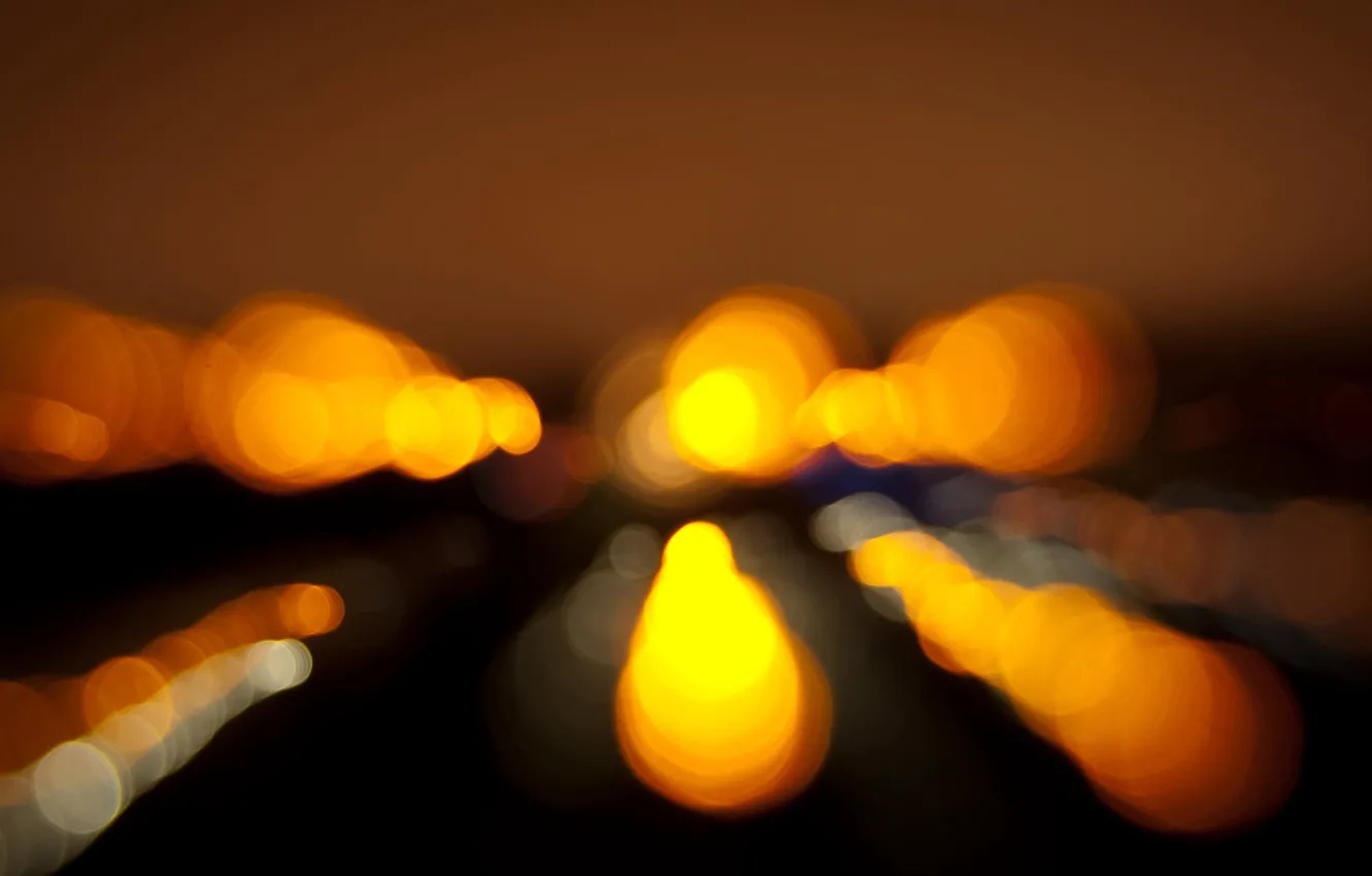 Photo wallpaper Lights, Night, Silhouettes