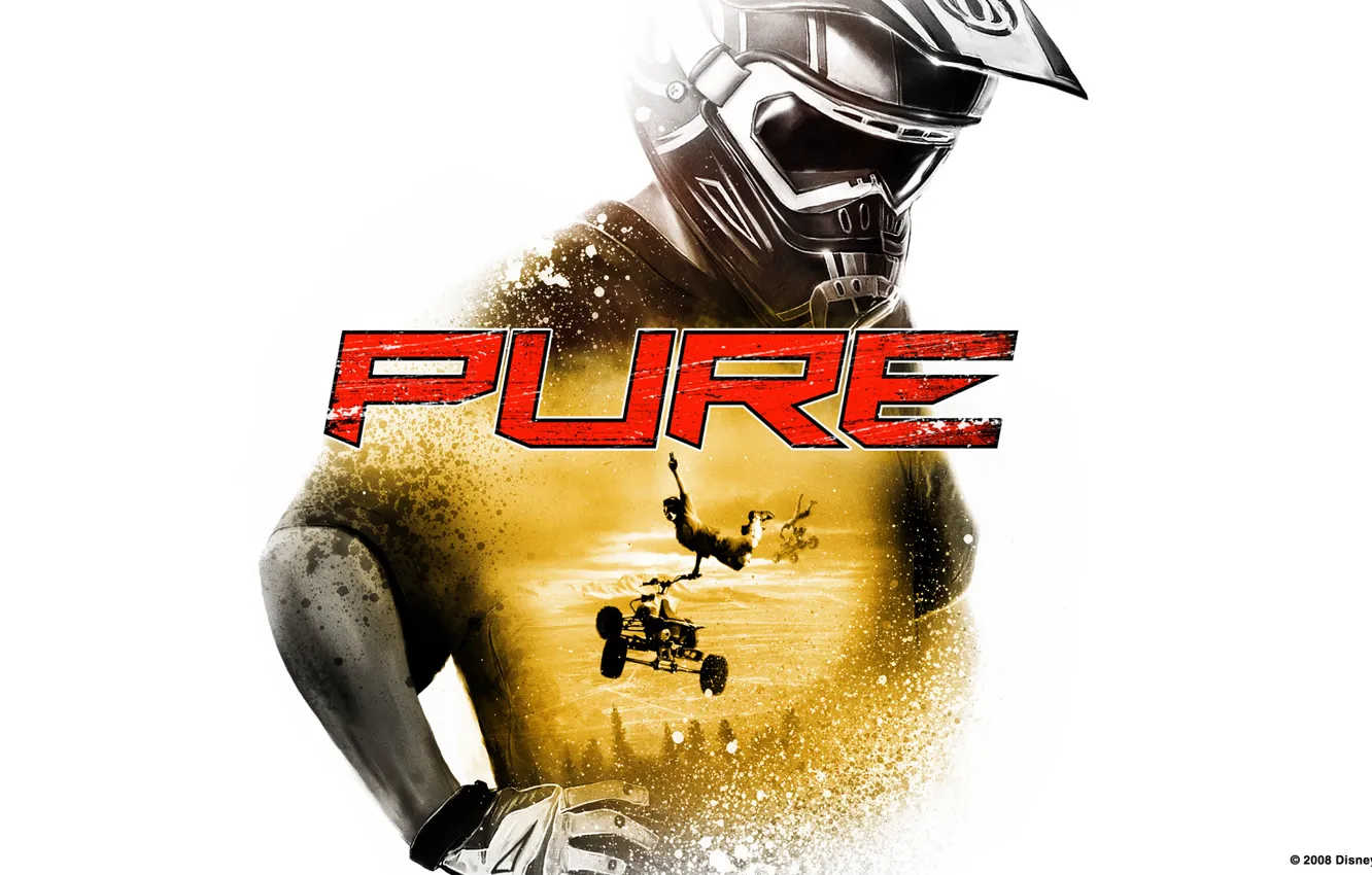 Photo wallpaper flight, helmet, Disney, ATV, the trick, trick, quad, pure