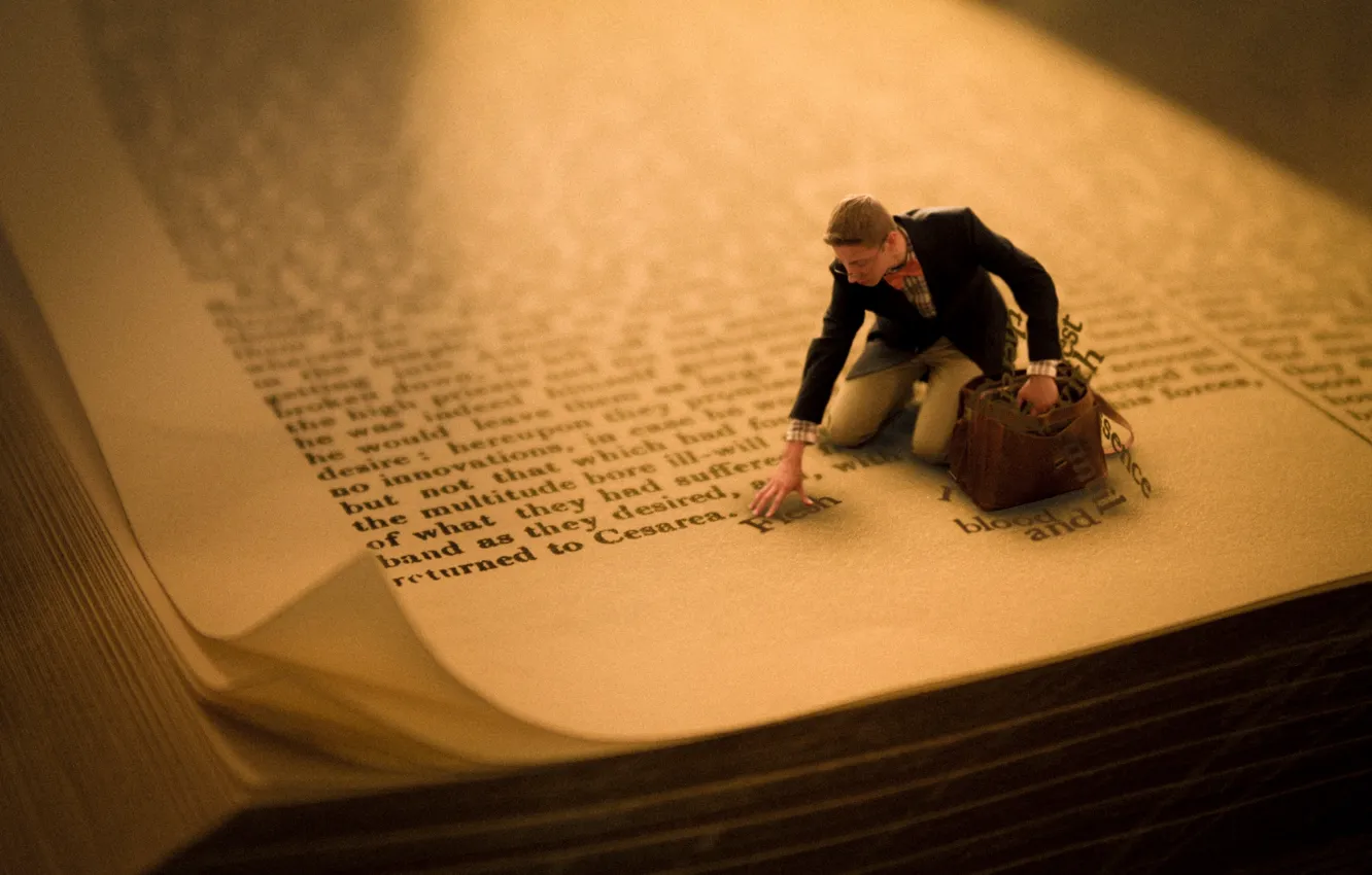 Photo wallpaper people, book, Ghostwriter