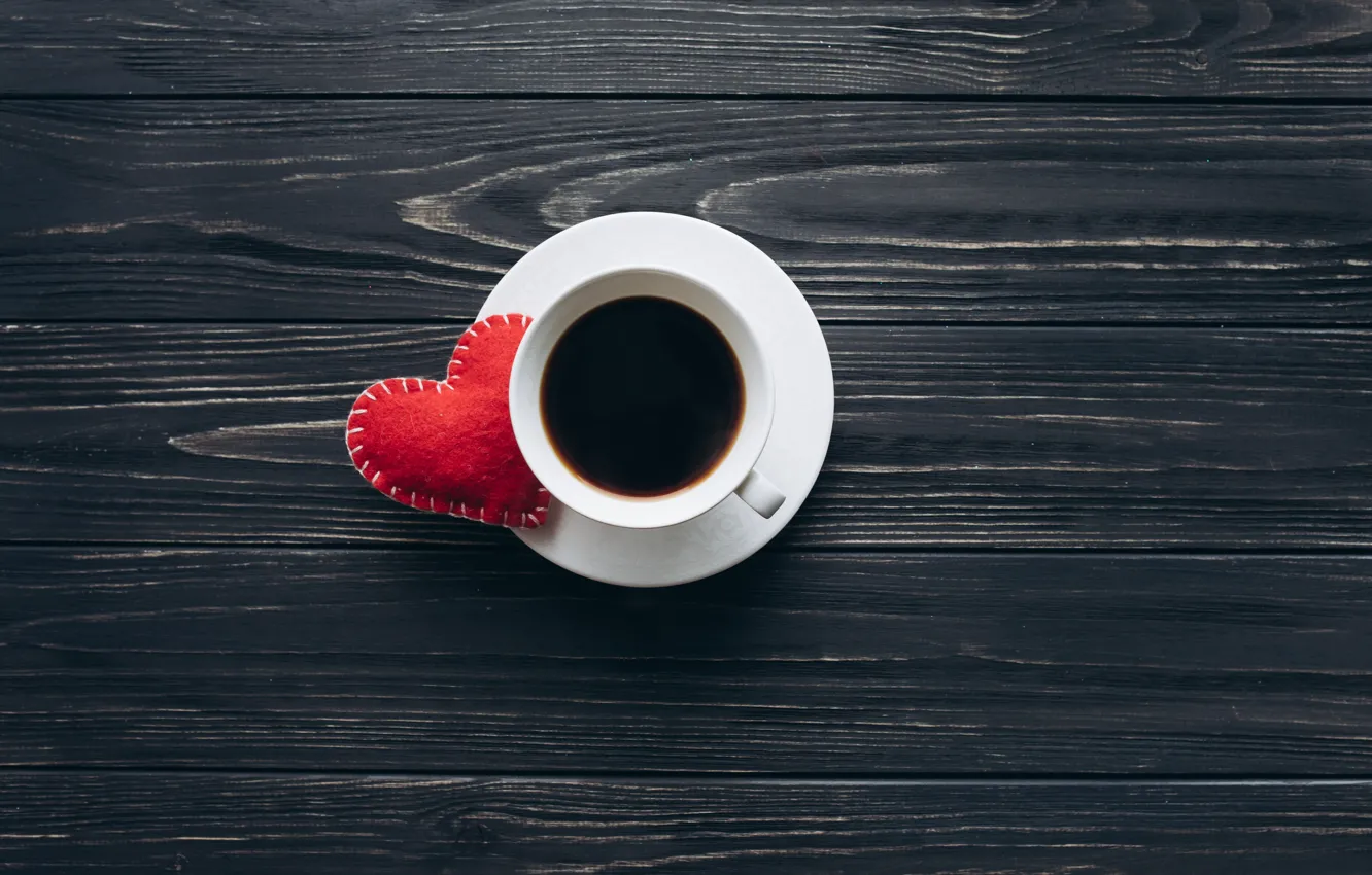 Photo wallpaper Coffee, Drink, Heart