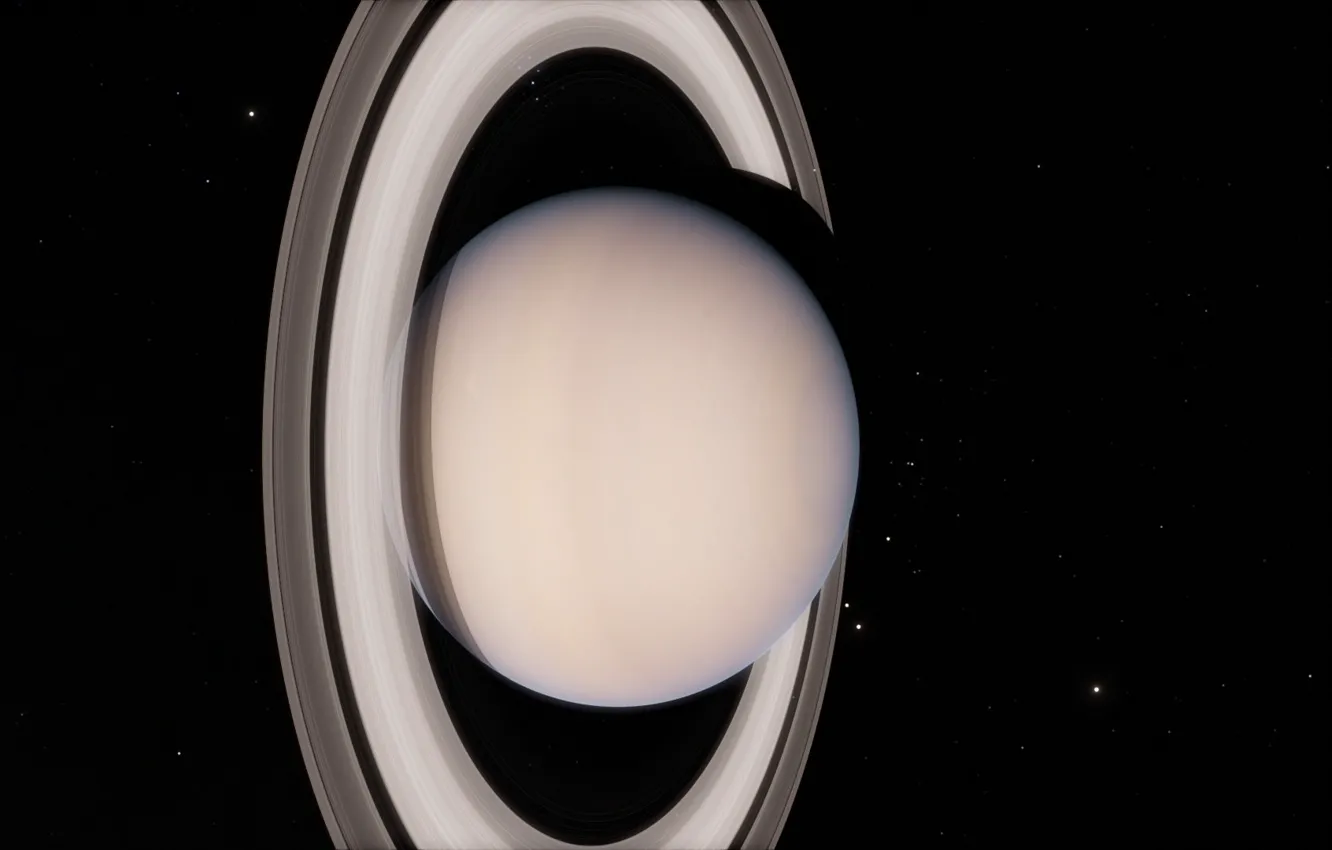 Photo wallpaper space, planet, minimalism, Saturn, space, Solar System