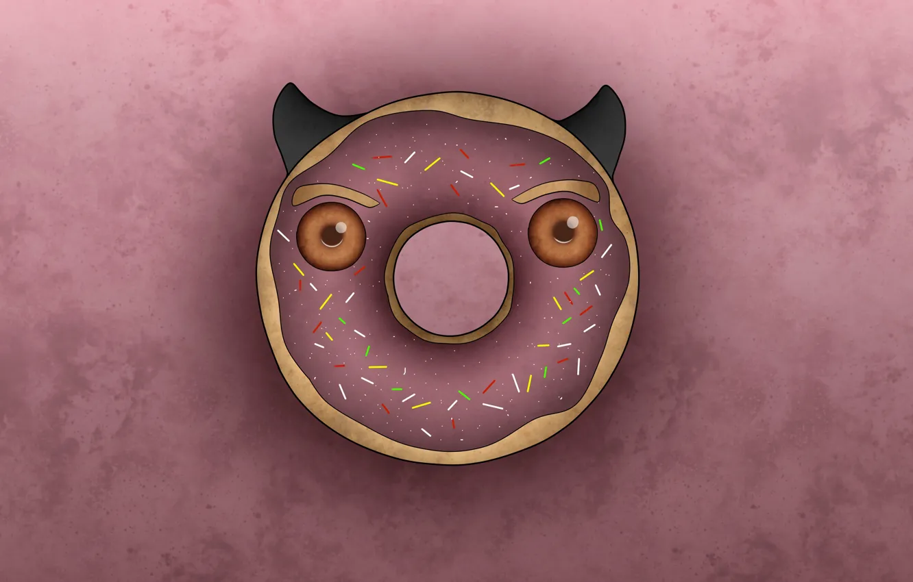 Photo wallpaper background, art, donut