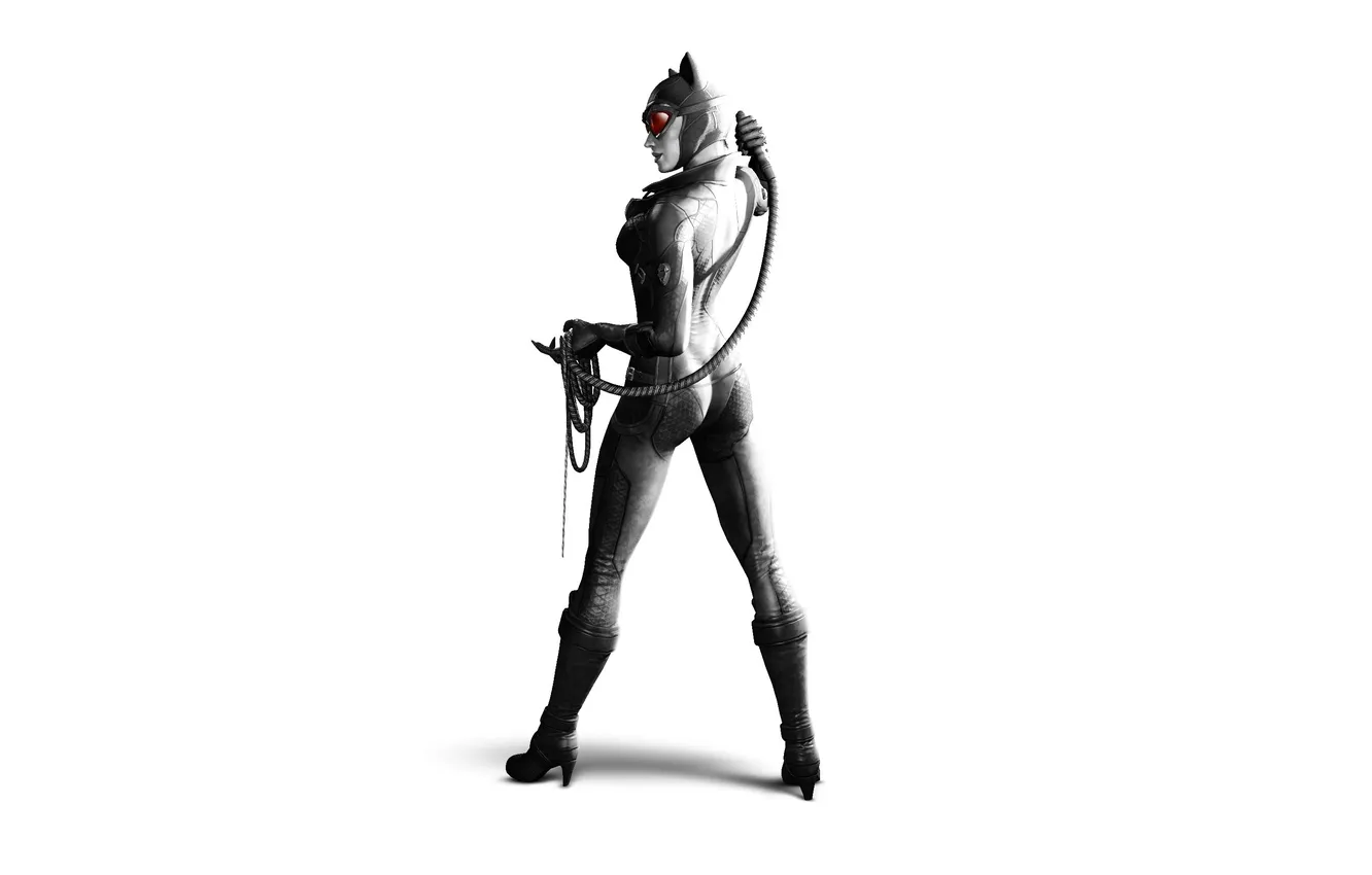 Photo wallpaper glasses, costume, characters, Batman Arkham City, whip, Catwoman