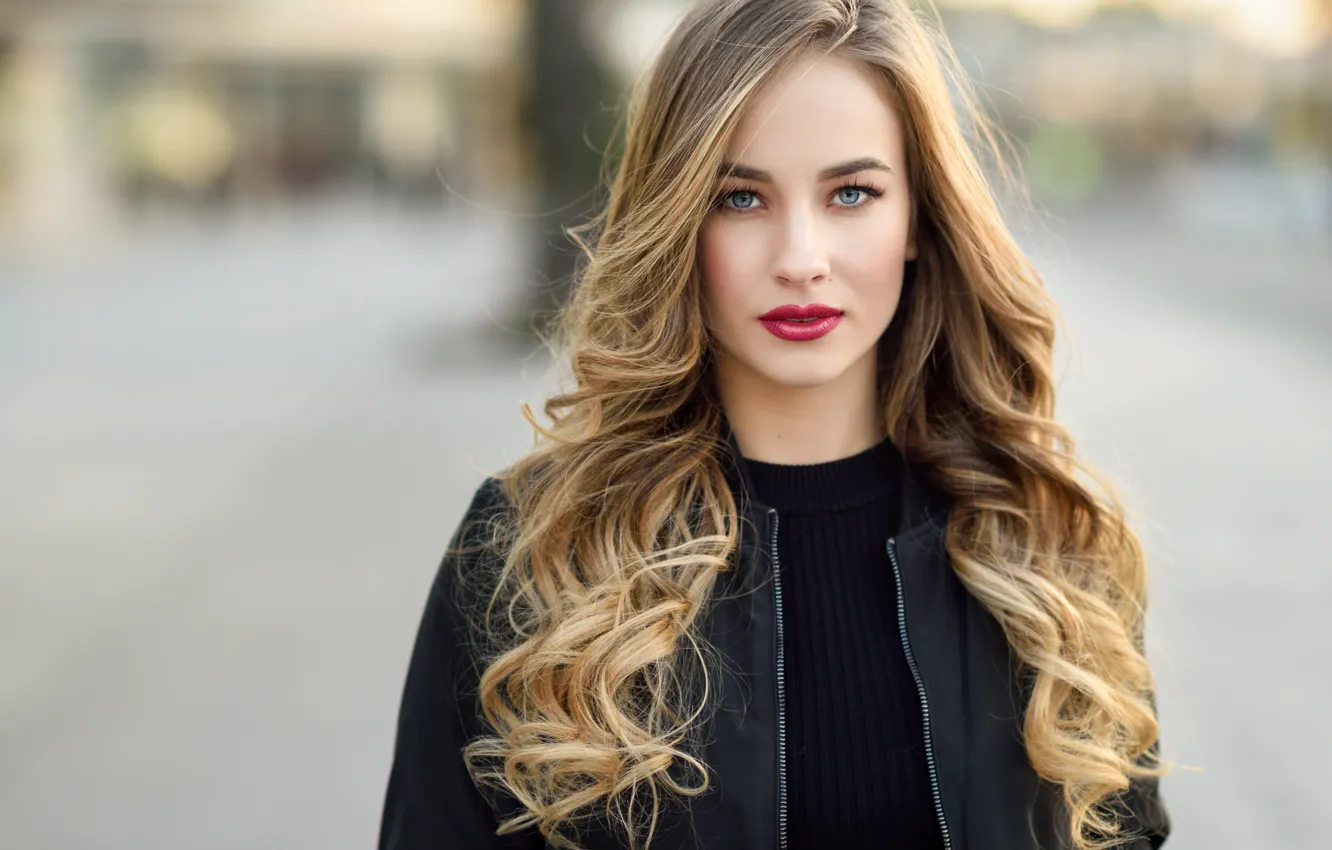 Photo wallpaper look, makeup, Girl