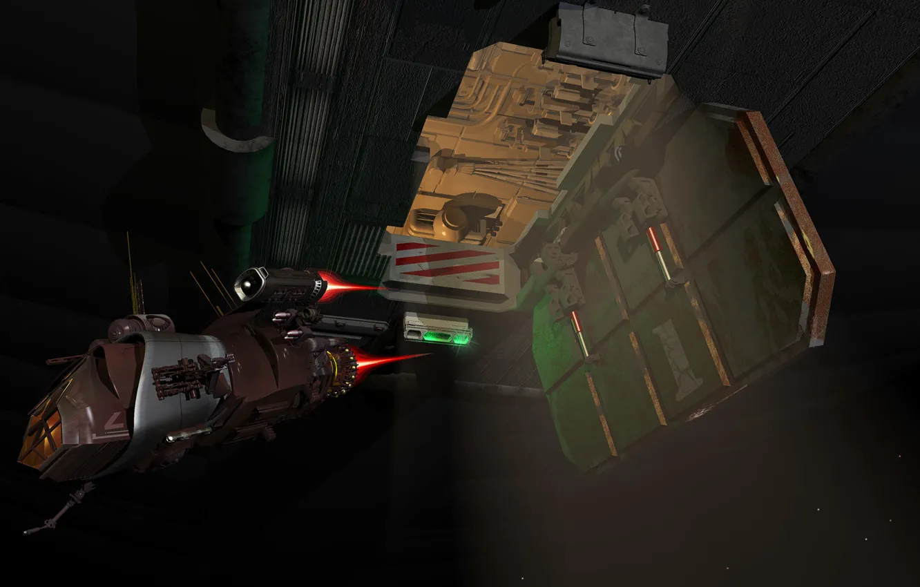 Photo wallpaper space, stars, camera, Dropship away
