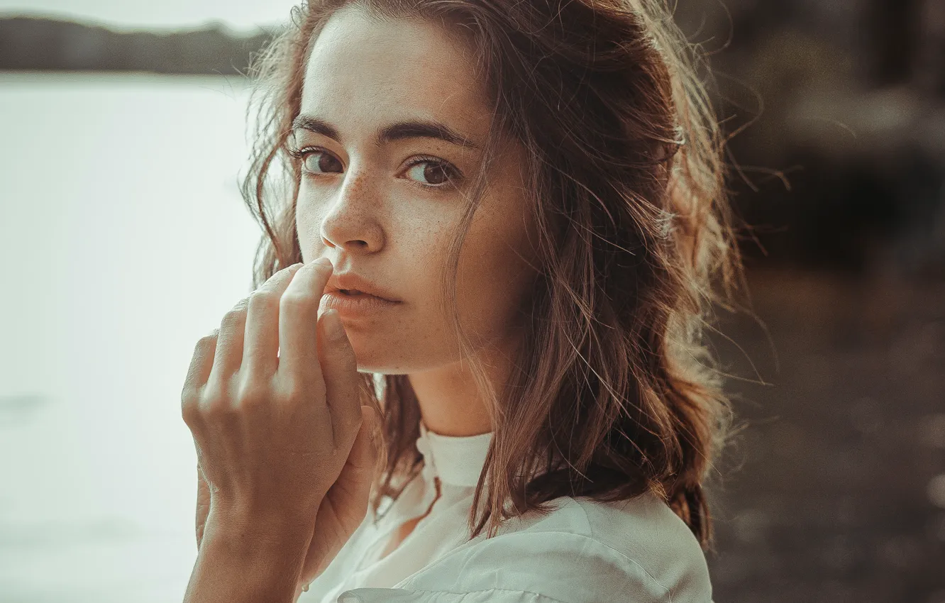 Photo wallpaper portrait, freckles, sponge, kassio. epia