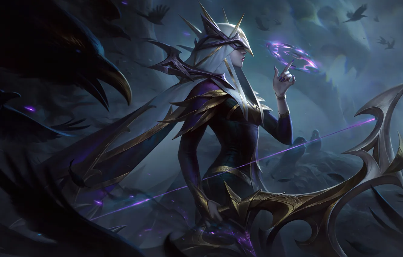 Photo wallpaper game, art, League of Legends, Ashe, LoL, skin, Coven