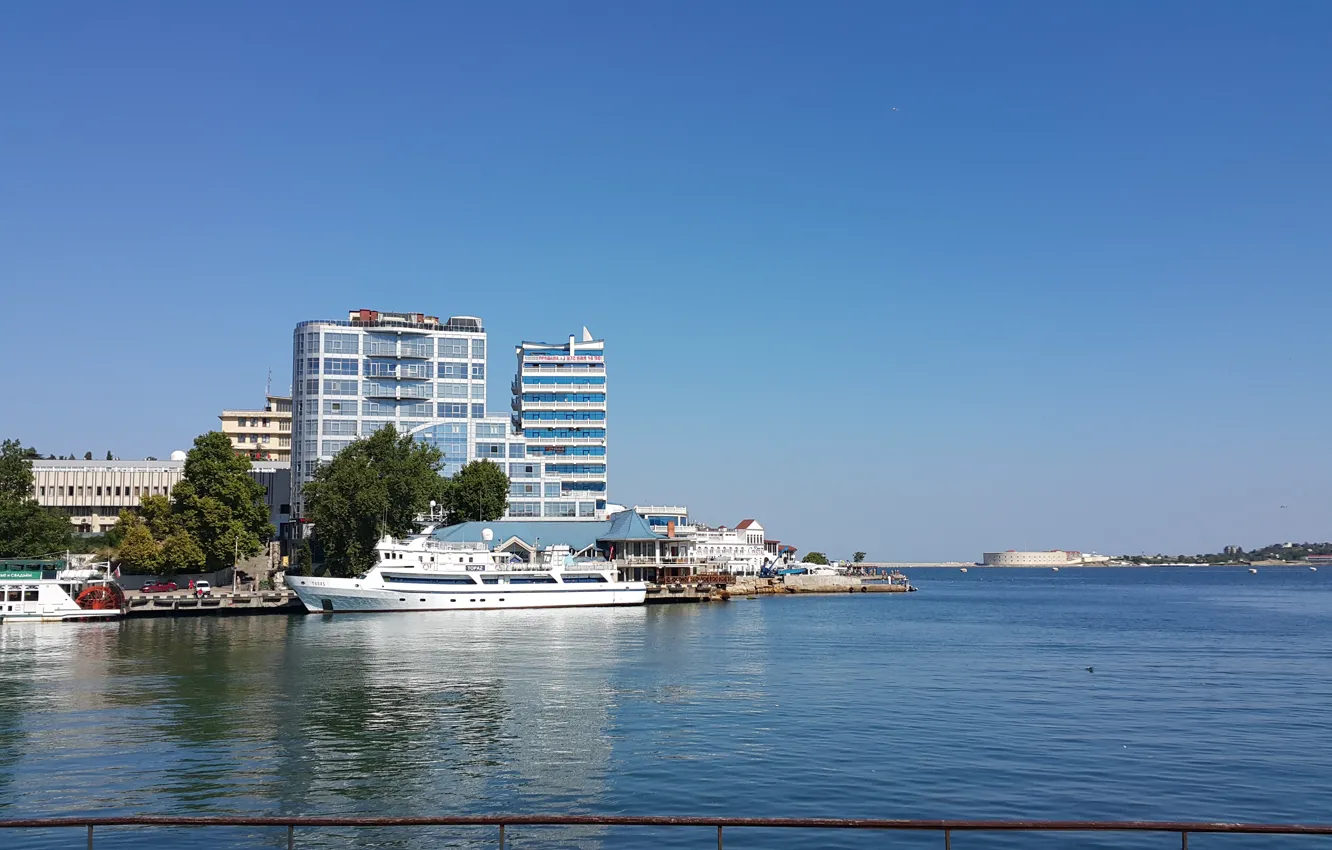 Photo wallpaper sea, summer, Crimea, Sevastopol, Nakhimov square