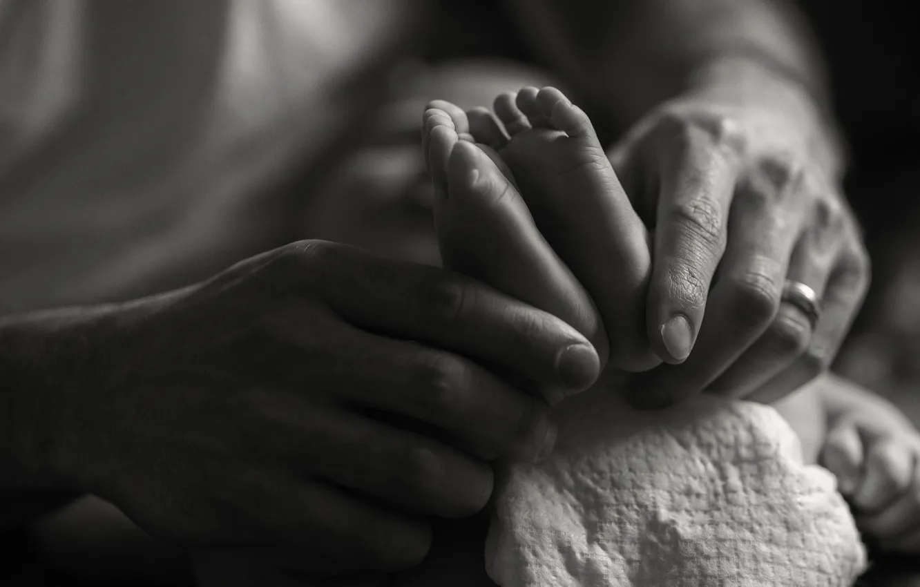 Photo wallpaper love, children, hands, legs