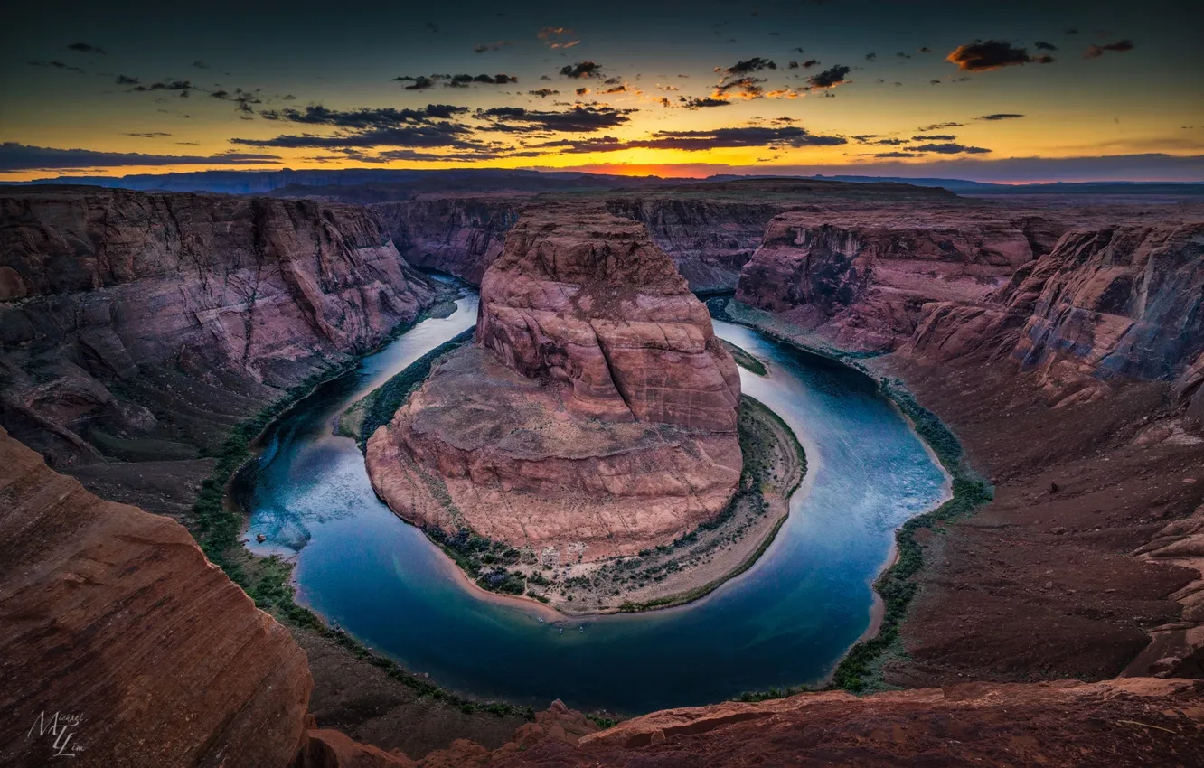 Photo wallpaper nature, river, Colorado, canyon, AZ, USA, Arizona, The Grand Canyon