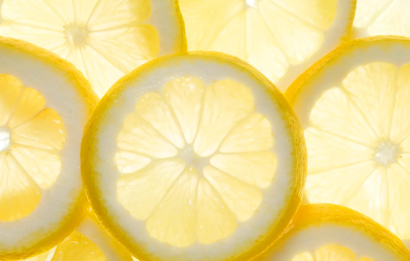 Photo wallpaper lemon, food, slice, citrus