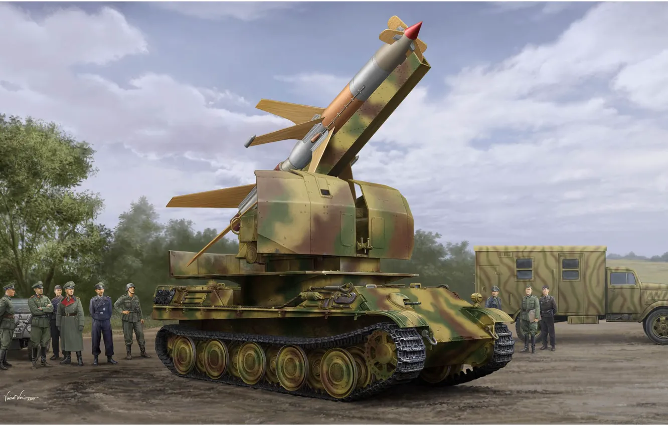 Photo wallpaper fiction, technique, rocket, soldiers, General