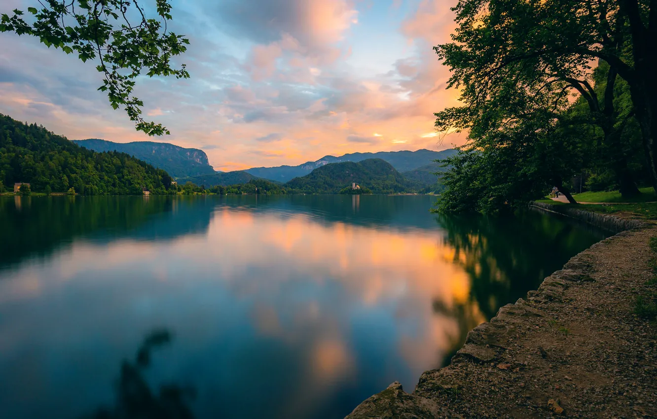 Photo wallpaper lake, beauty, Lake Bled