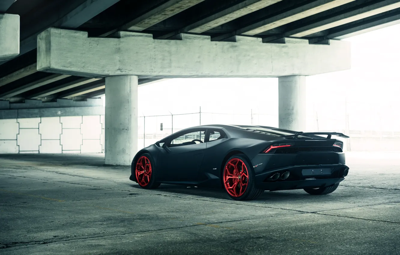 Photo wallpaper Matte Black, Lamborghini Huracan, Lamborghini Huracan Vellano MC Matte Black