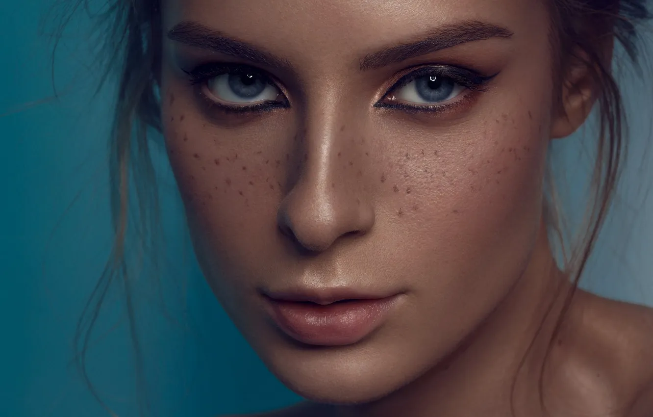 Photo wallpaper face, portrait, moody, Mindaugas Navickas