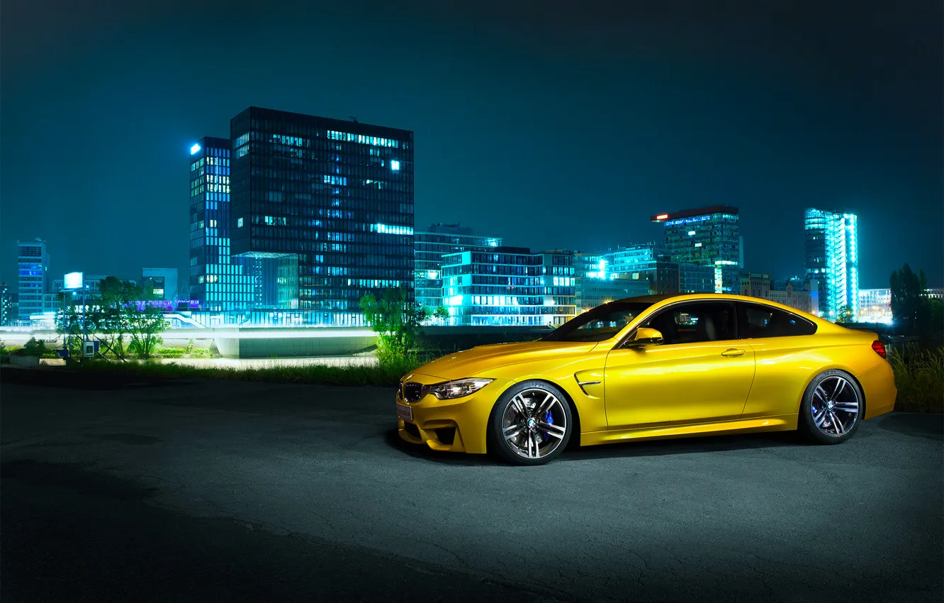 Photo wallpaper BMW, Shooting, Front, Germany, Coupe, Night, F82