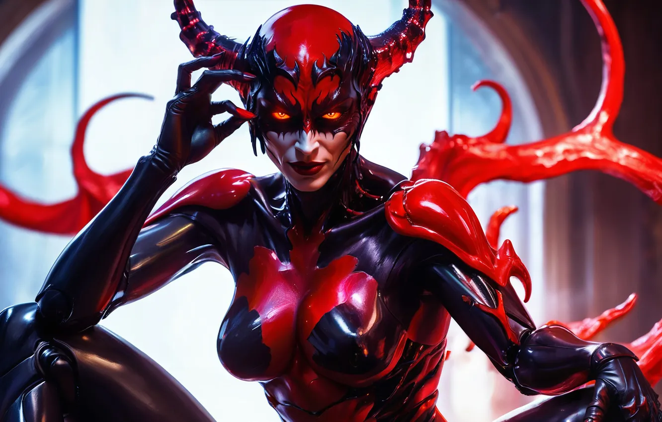 Photo wallpaper look, the demon, horns