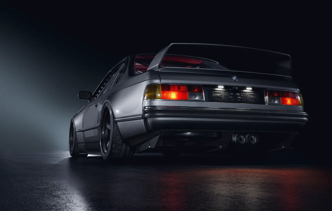 Photo wallpaper Machine, Grey, Car, Render, Rendering, Widebody, Grey, 635csi