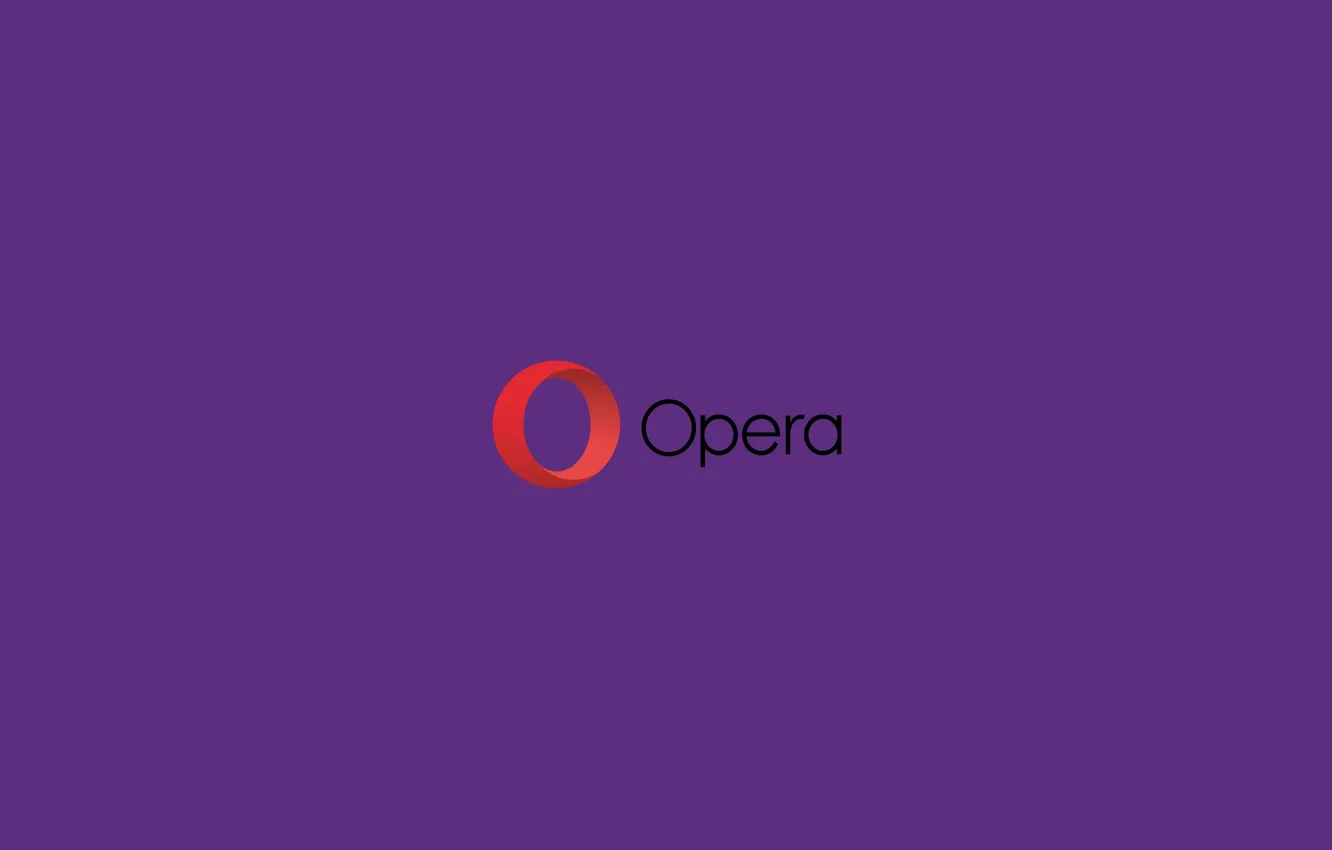 Photo wallpaper red, logo, symbol, Opera